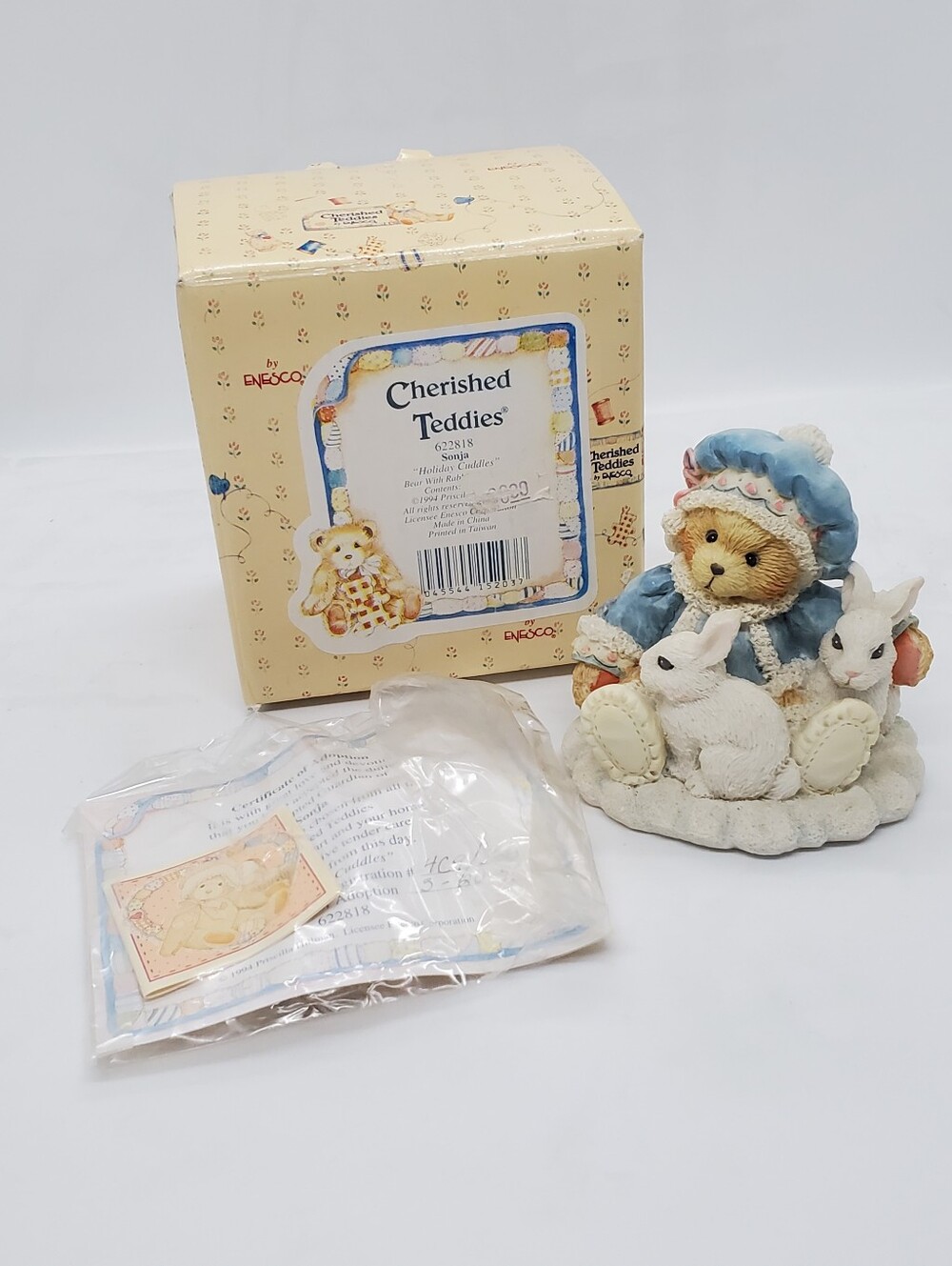 NEW Cherished Teddies Sonja Figurine Holiday rabbit birthday girl winter bunny c